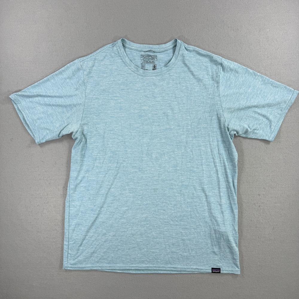 Patagonia Capilene Cool Daily T-Shirt Mens Medium Blue Heather UPF 50+ Stretch